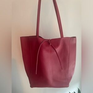 Italian leather tote bag